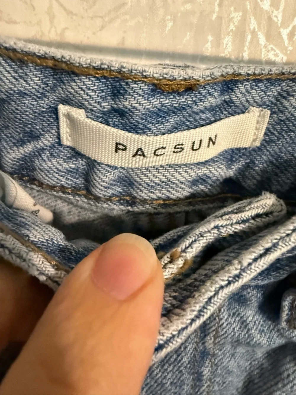 PacSun 90’s Boyfriend Light Blue High Waist Distressed Straight Jeans, Sz‎ 26x32